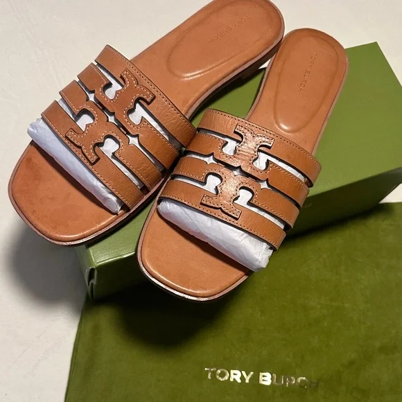 Tory Burch Tan Ines Cage Slide - Picture 3 of 6